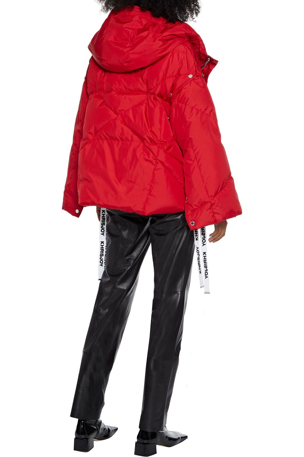 KHRISJOY Snap-detailed quilted shell hooded down jacket