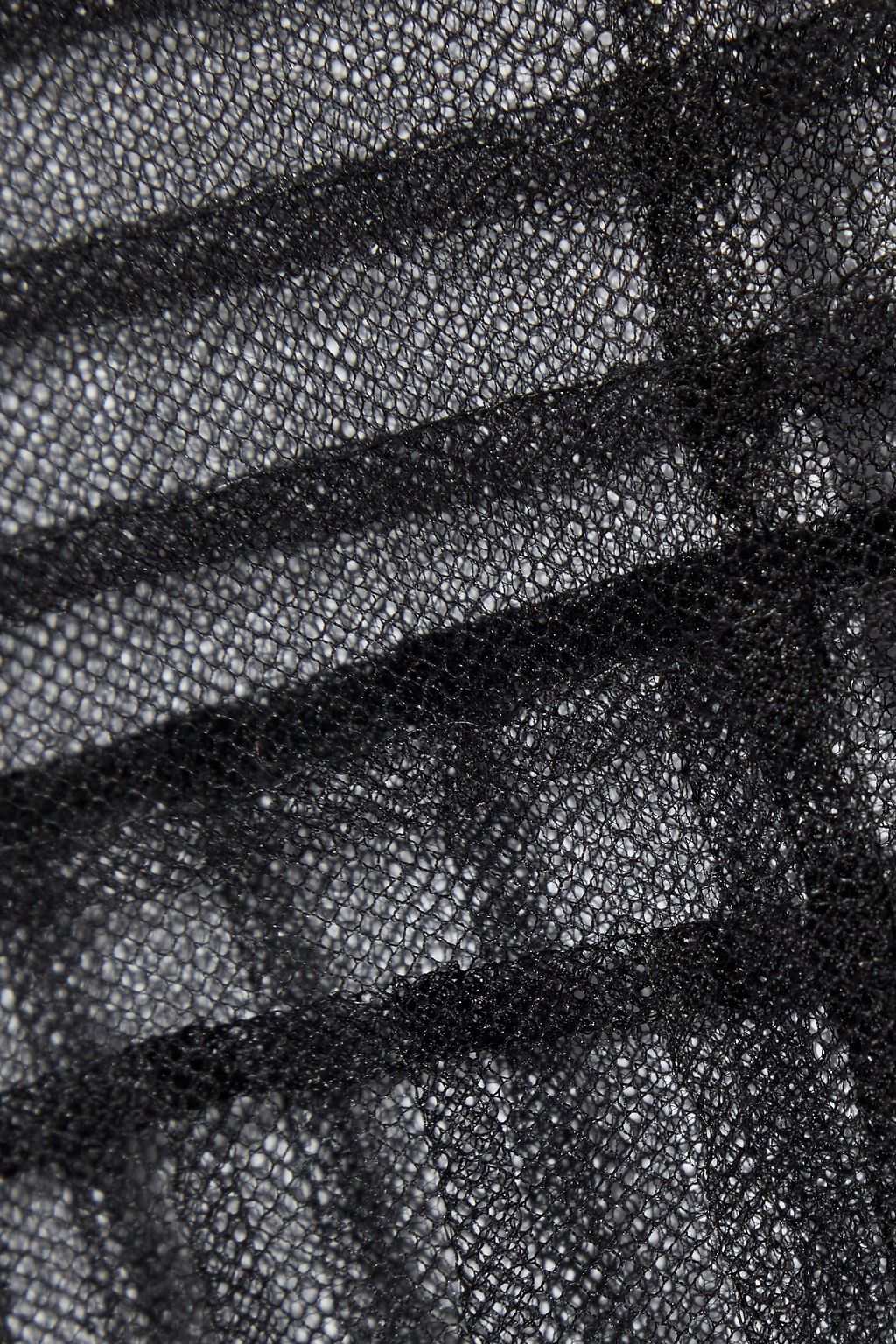 VALENTINO GARAVANI Pintucked tulle turtleneck top