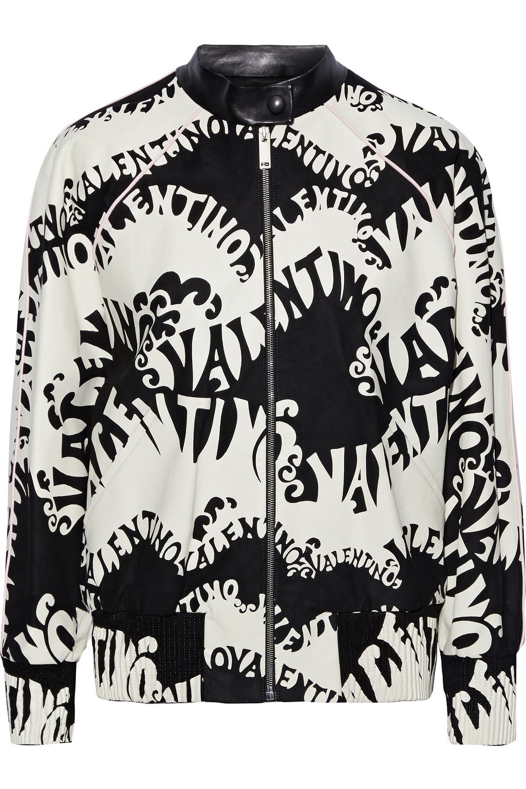 VALENTINO GARAVANI Laser-cut leather and suede bomber jacket | THE OUTNET