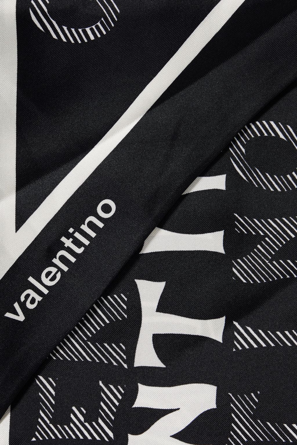 VALENTINO GARAVANI Printed silk-twill scarf