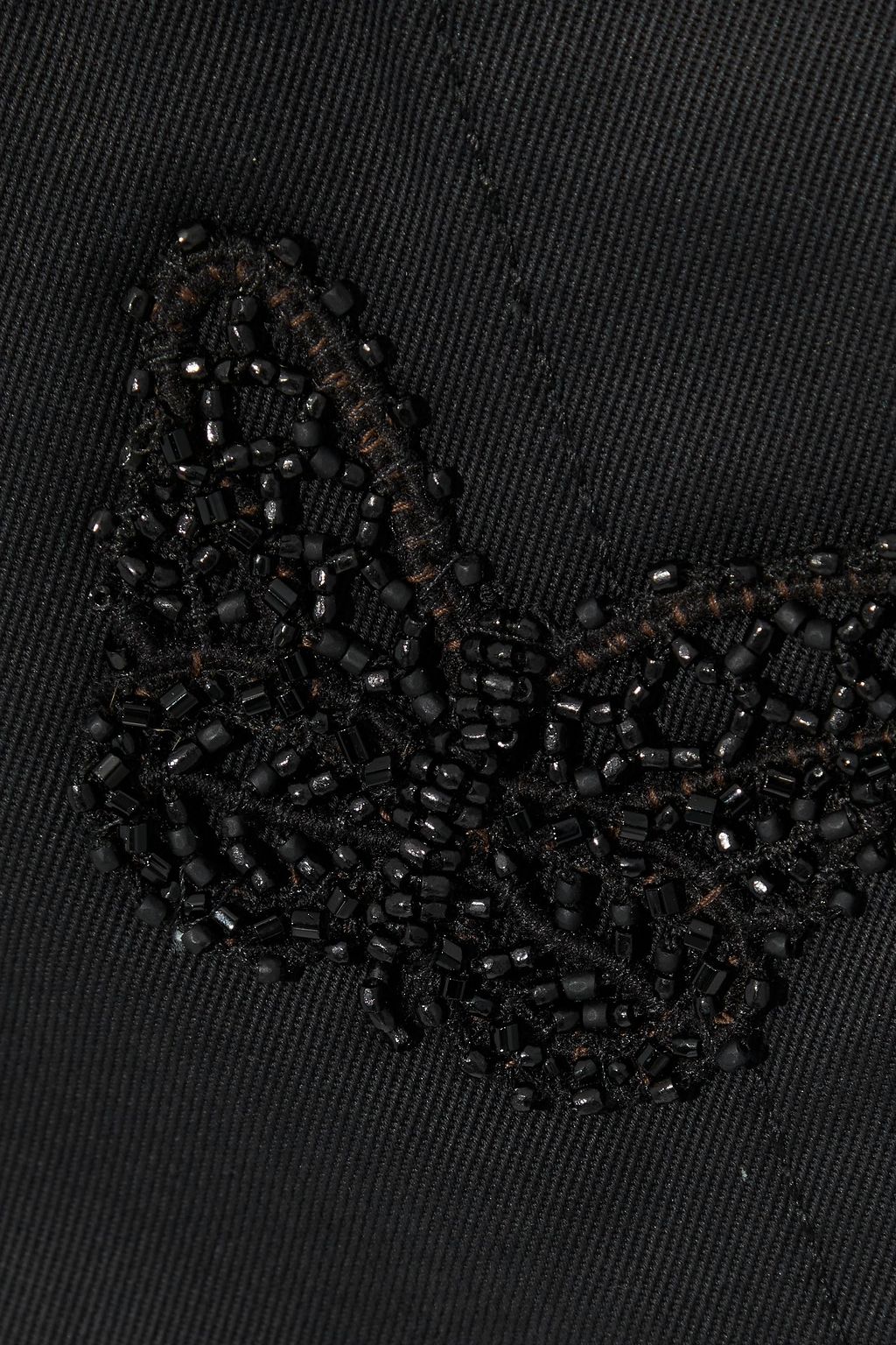 VALENTINO GARAVANI Skirt-effect bead-embellished cotton-twill shorts