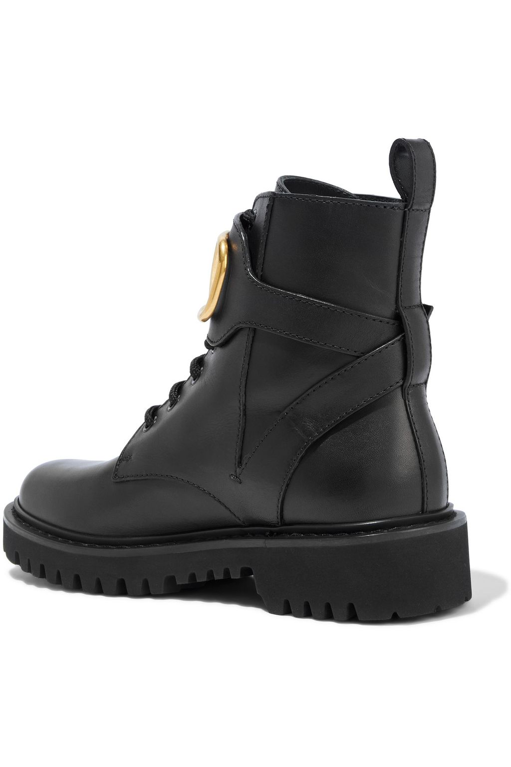 VALENTINO GARAVANI VLogo embellished leather combat boots