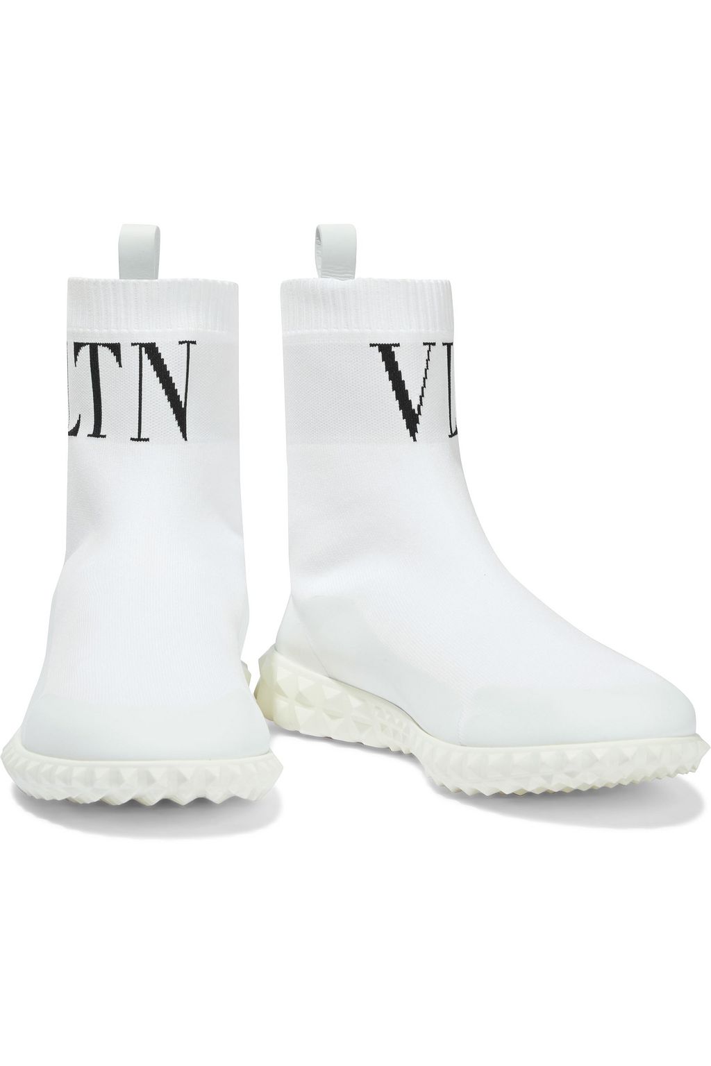VALENTINO GARAVANI VLTN jacquard-knit high-top sneakers