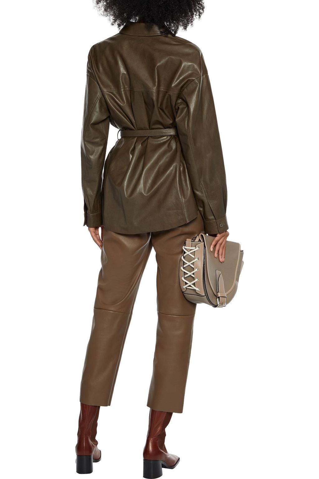 DROME Belted leather jacket