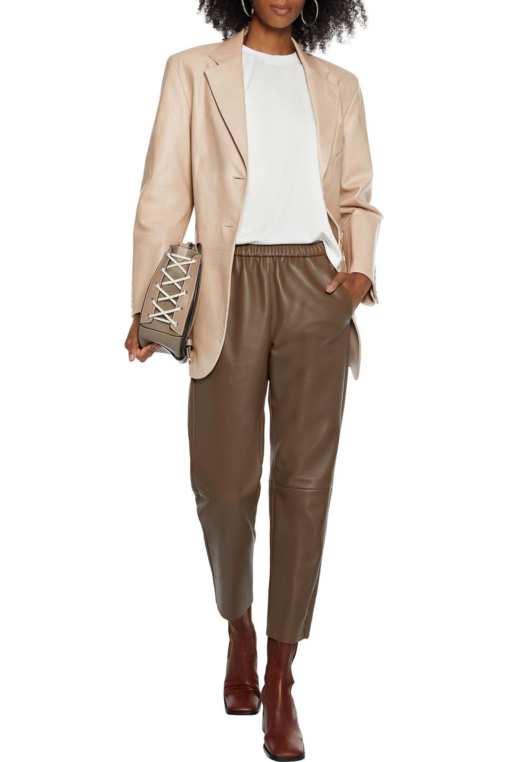 DROME Leather tapered pants
