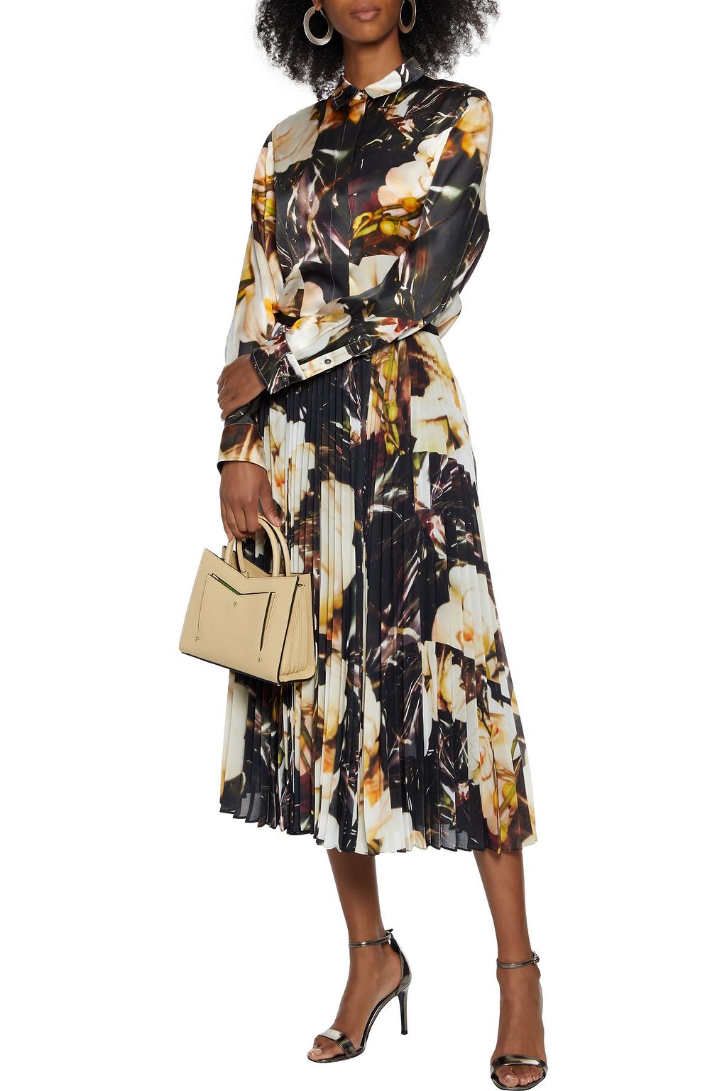 PAUL SMITH Printed silk-satin shirt