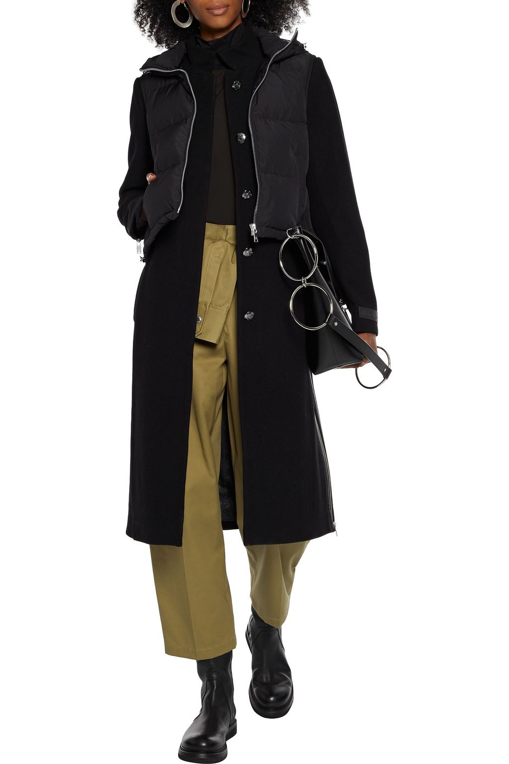 MOOSE KNUCKLES Ranelagh convertible quilted shell and wool-blend felt coat