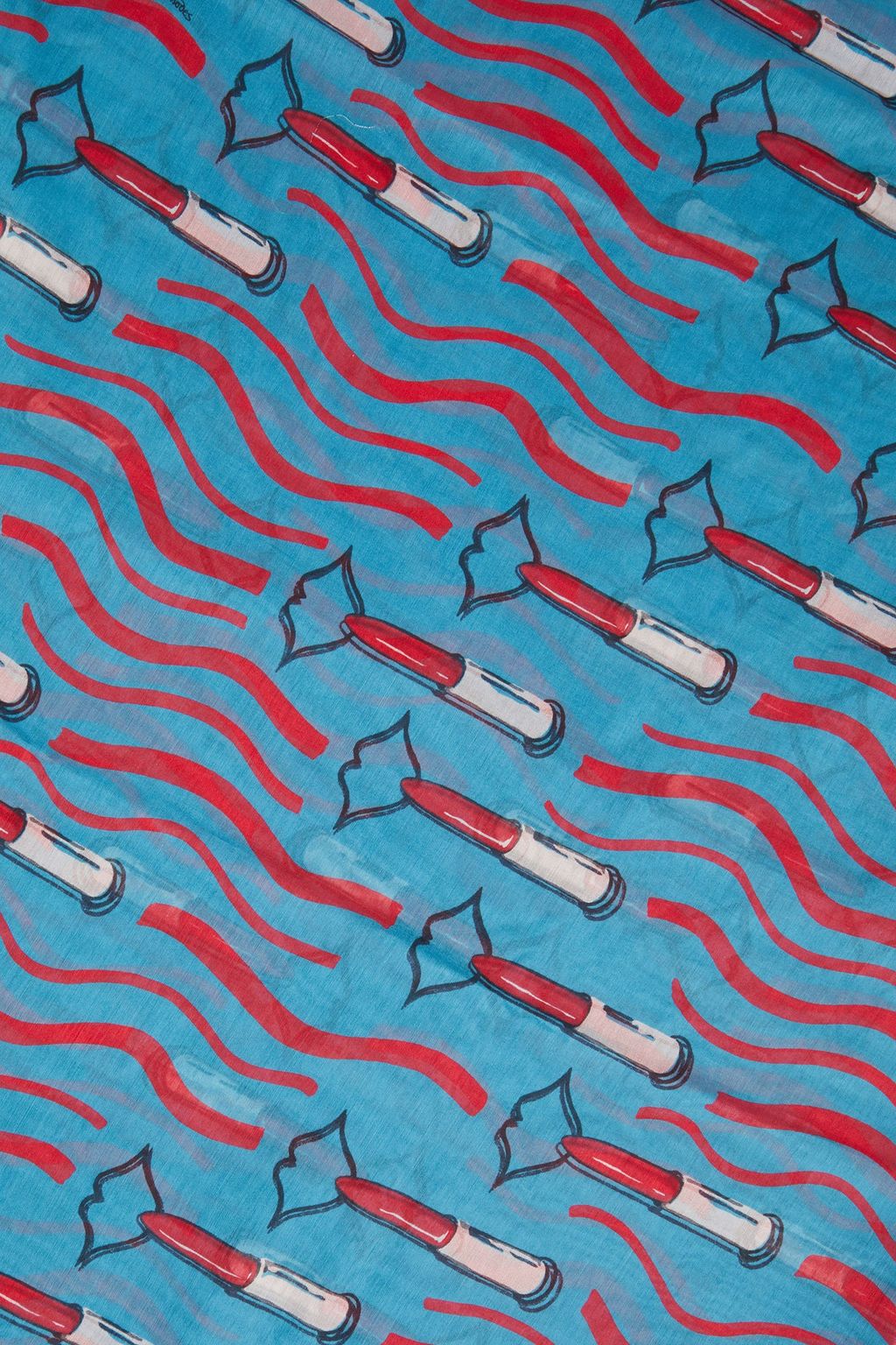 VALENTINO GARAVANI Printed cotton and silk-blend chiffon scarf