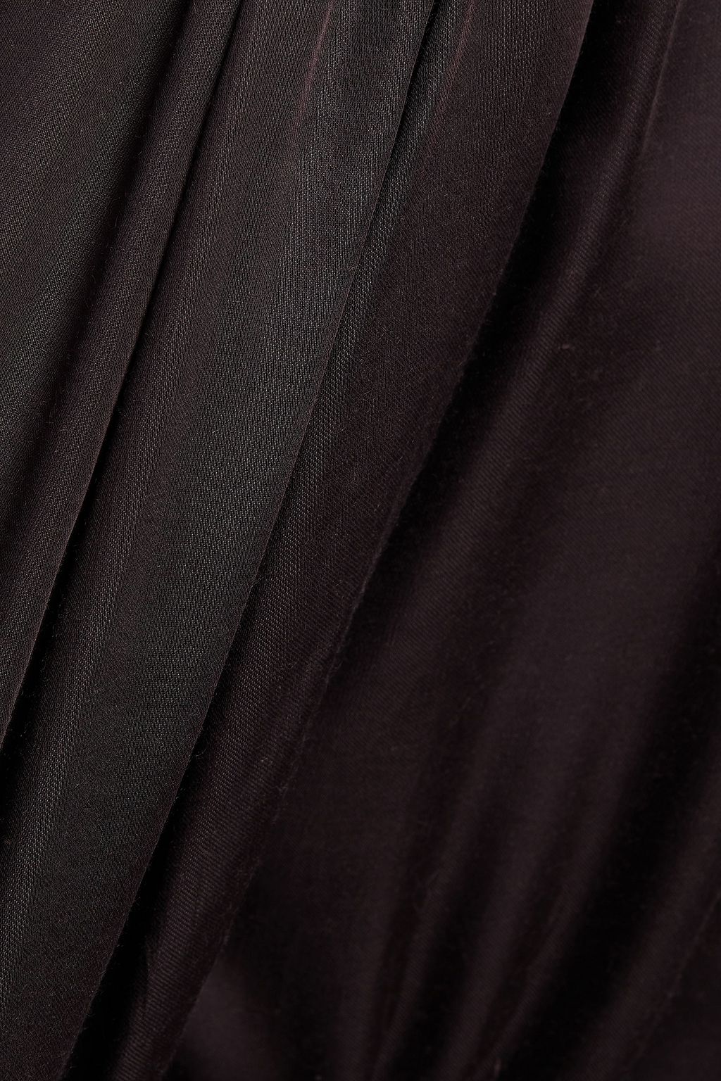 BITE STUDIOS Belted satin-twill turtleneck top
