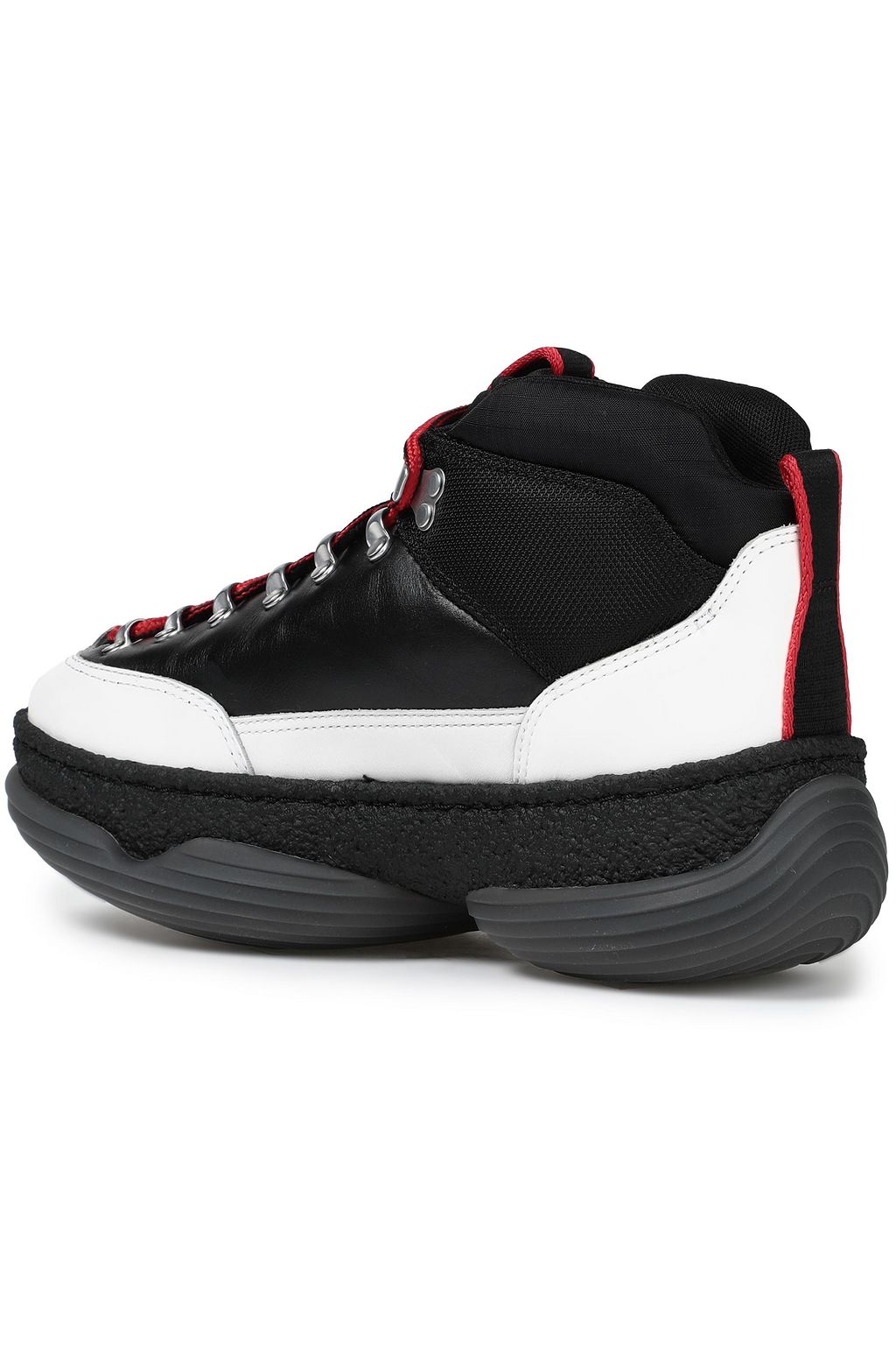 ALEXANDER WANG Color-block neoprene and leather sneakers
