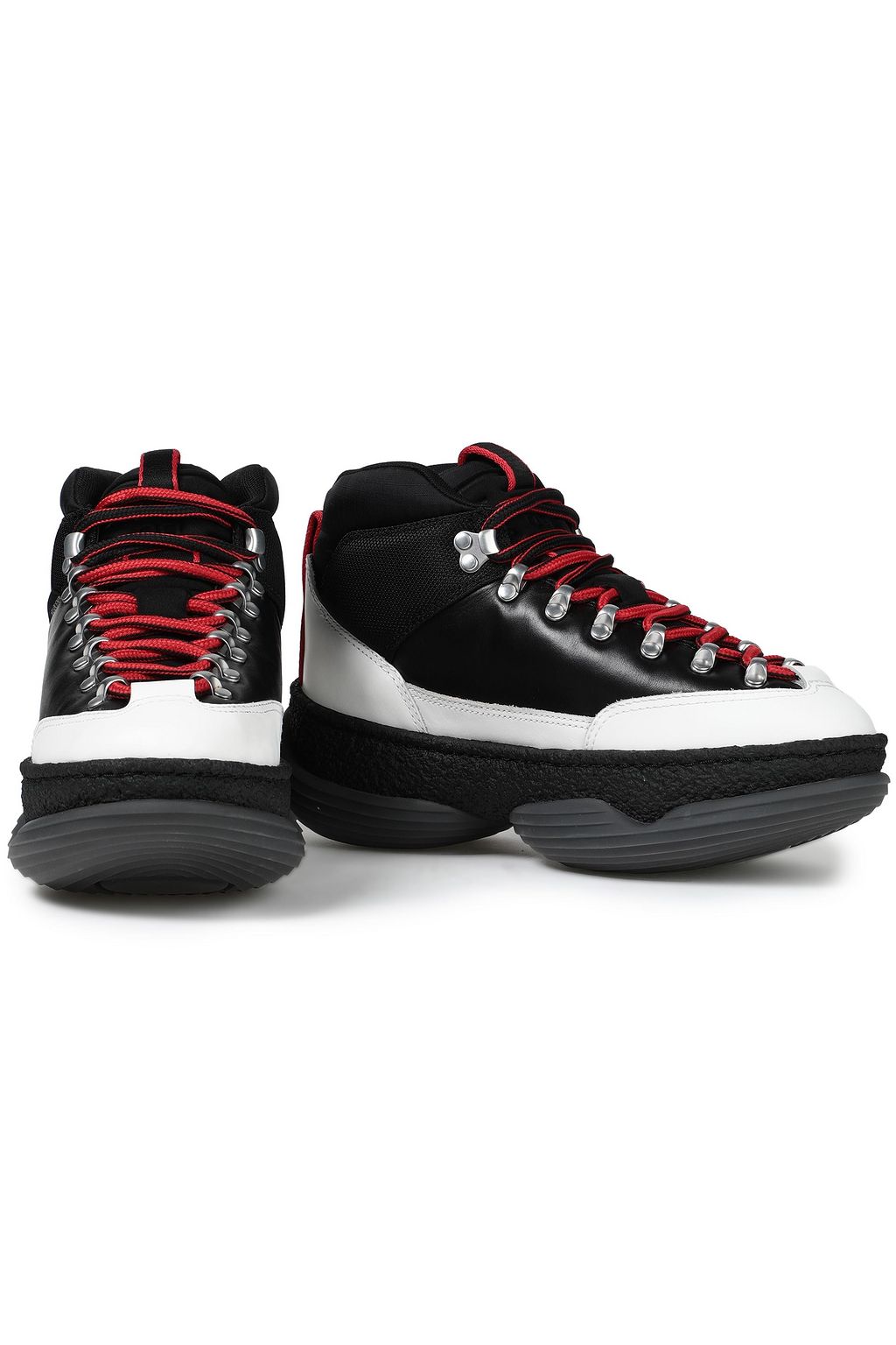 ALEXANDER WANG Color-block neoprene and leather sneakers