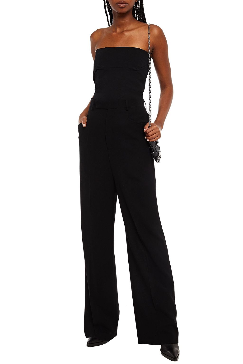 RICK OWENS Walrus wool-blend crepe wide-leg pants