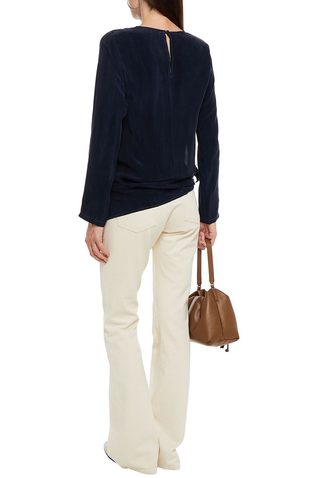 STATESIDE Knotted washed cupro top