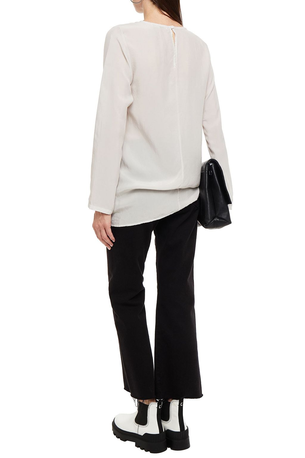 STATESIDE Knotted washed cupro top