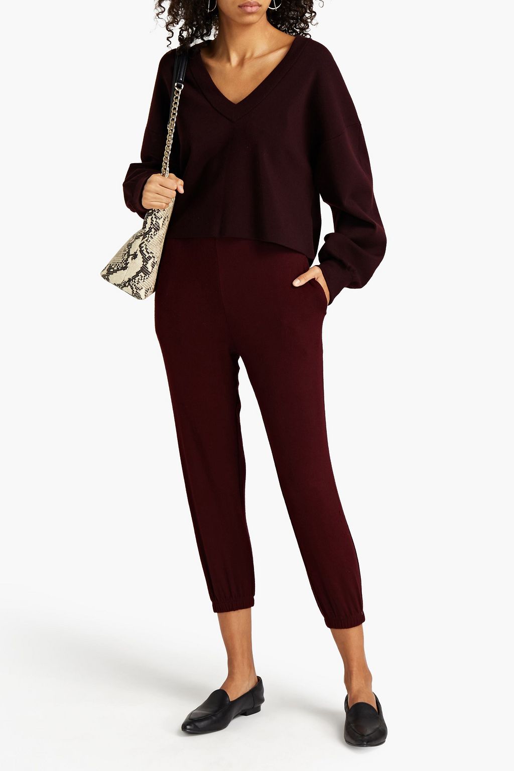 LESET Lori knitted track pants
