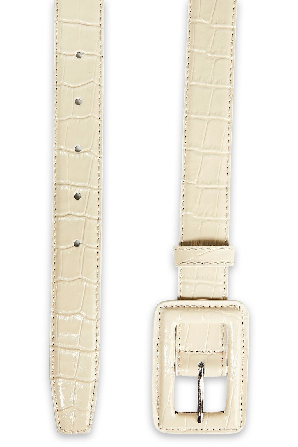 BOUGUESSA Diana croc-effect leather belt