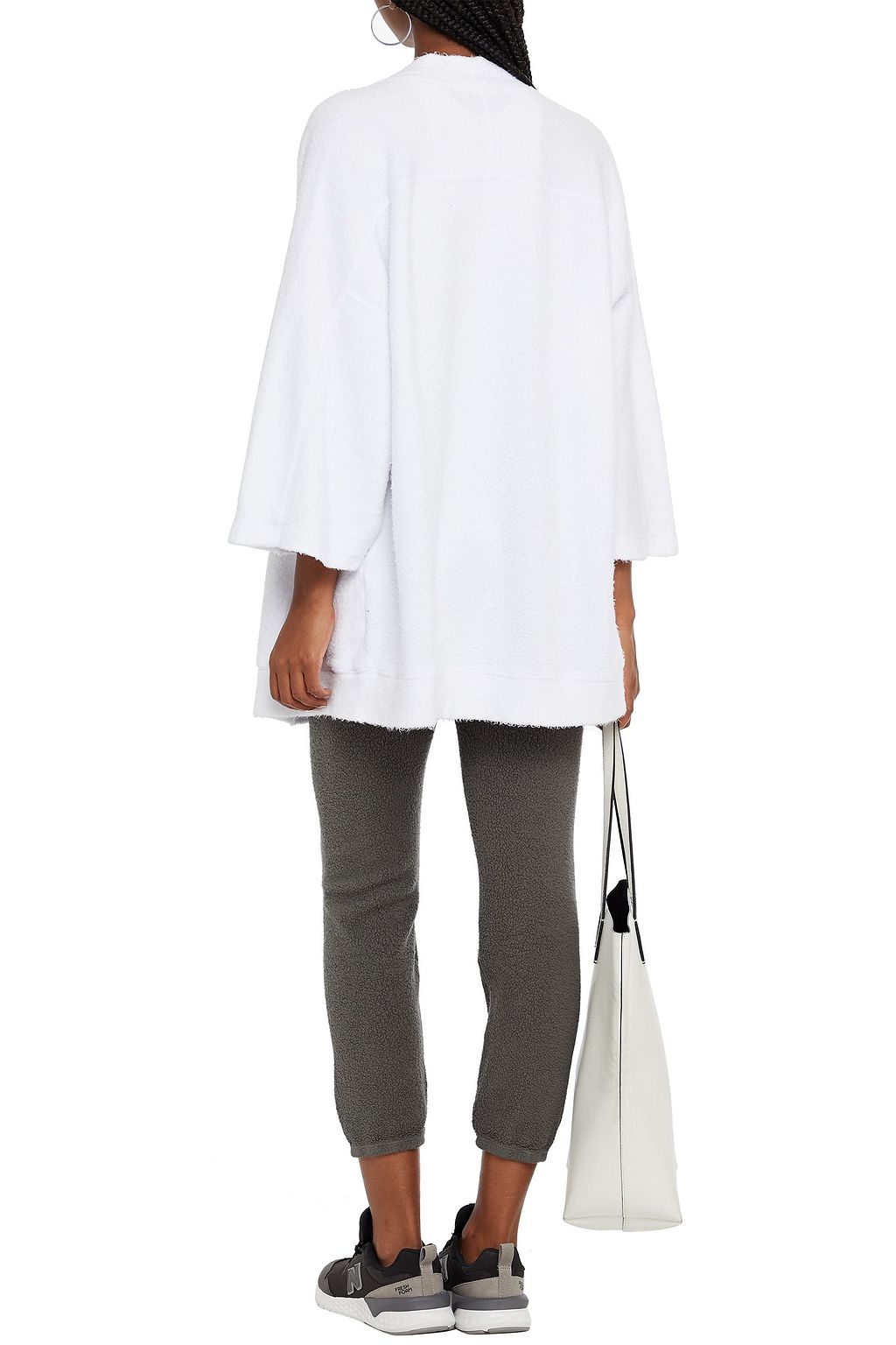 STATESIDE Cotton and Micro Modal-blend fleece cardigan