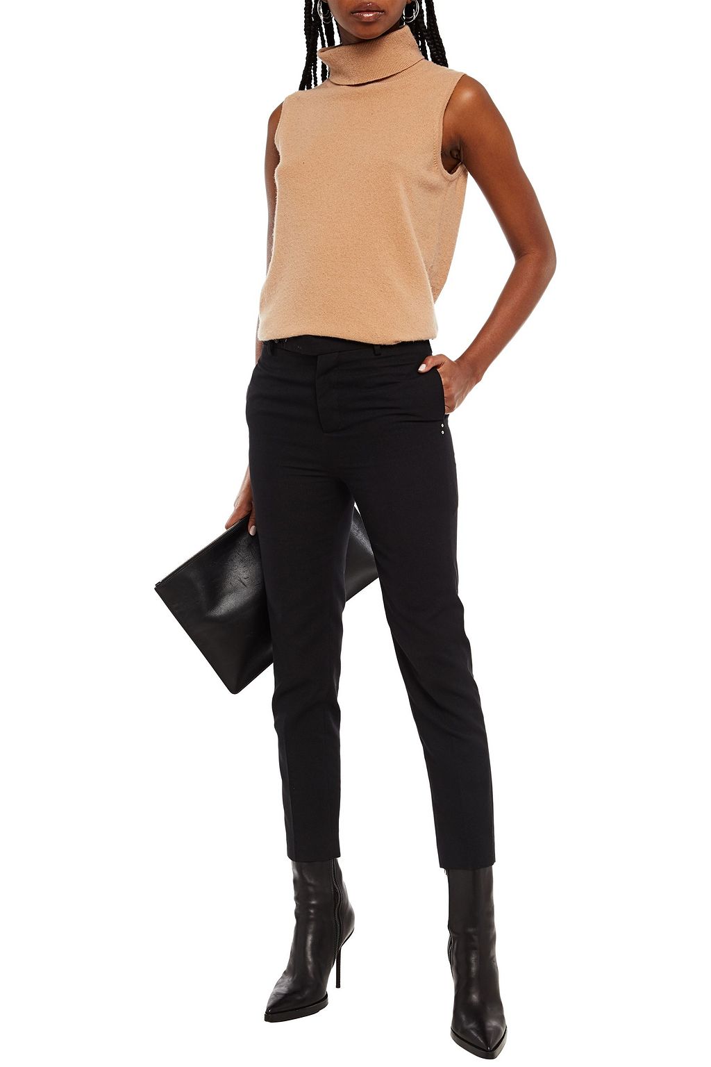 RICK OWENS Astaires cropped crepe slim-leg pants