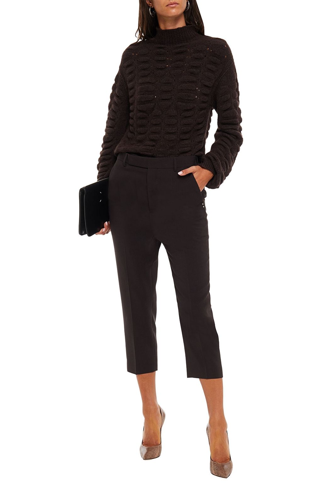 RICK OWENS Astaires cropped crepe slim-leg pants