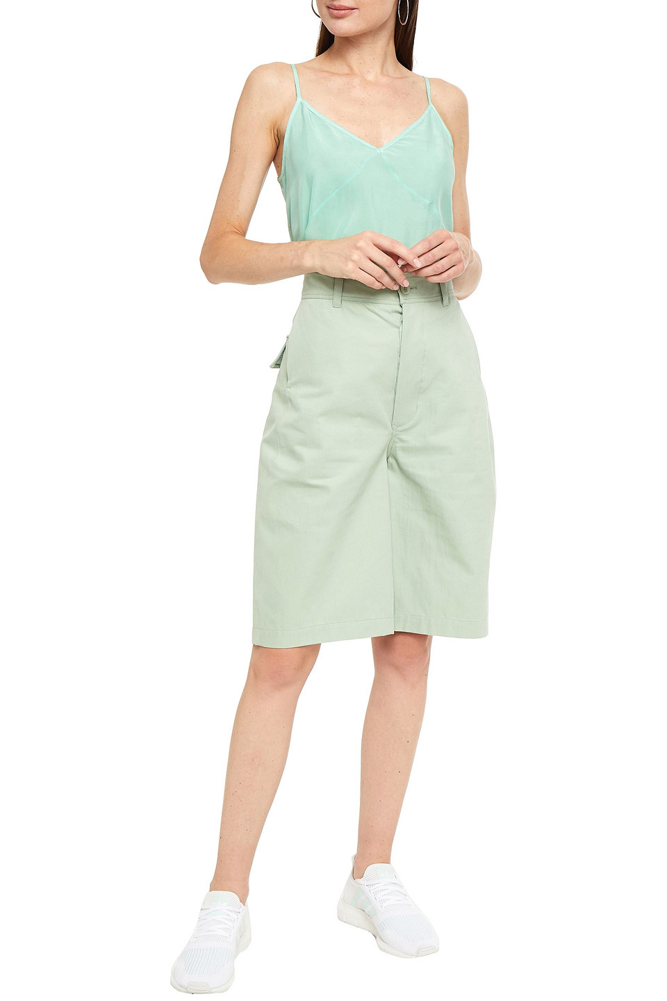 Stateside Washed Cupro Camisole In Green