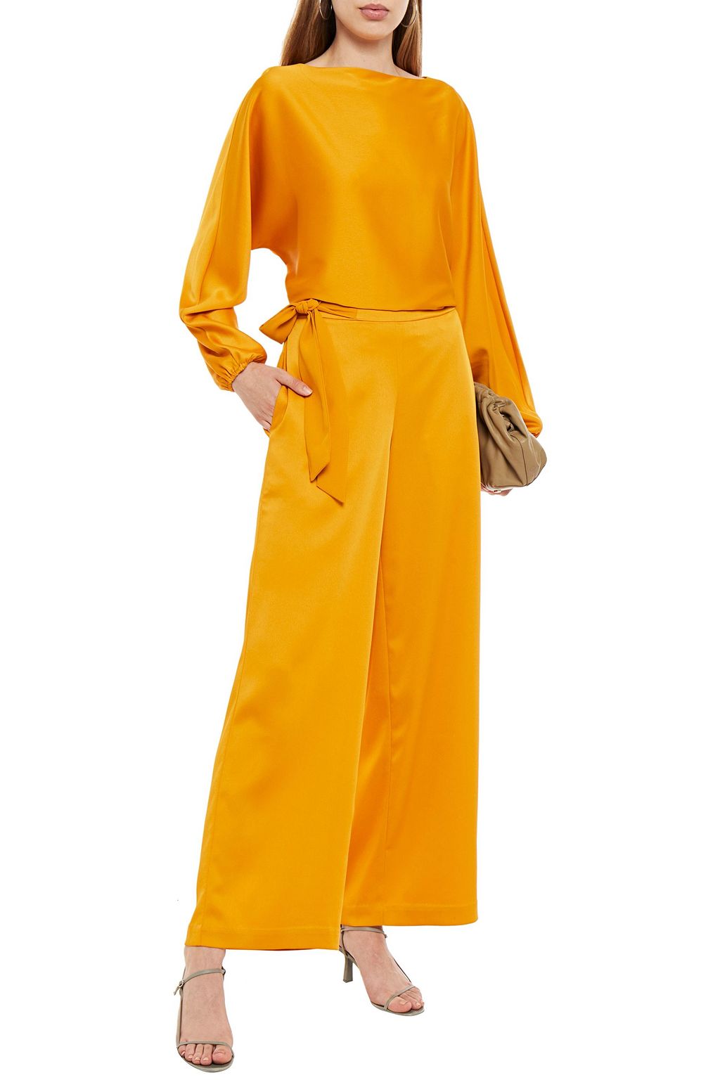 CHARLI Harriet satin-crepe wide-leg pants