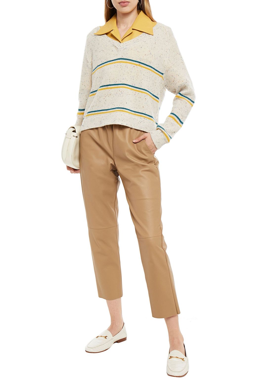 CHARLI Donegal striped cashmere sweater