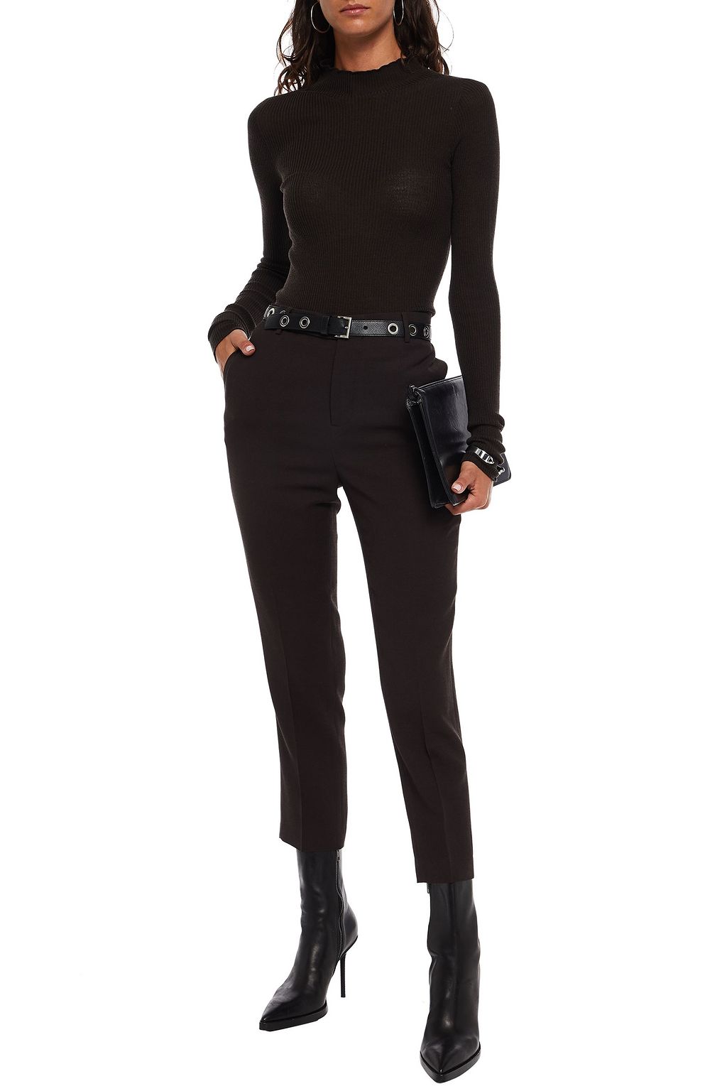 RICK OWENS Austin wool-blend crepe slim-leg pants