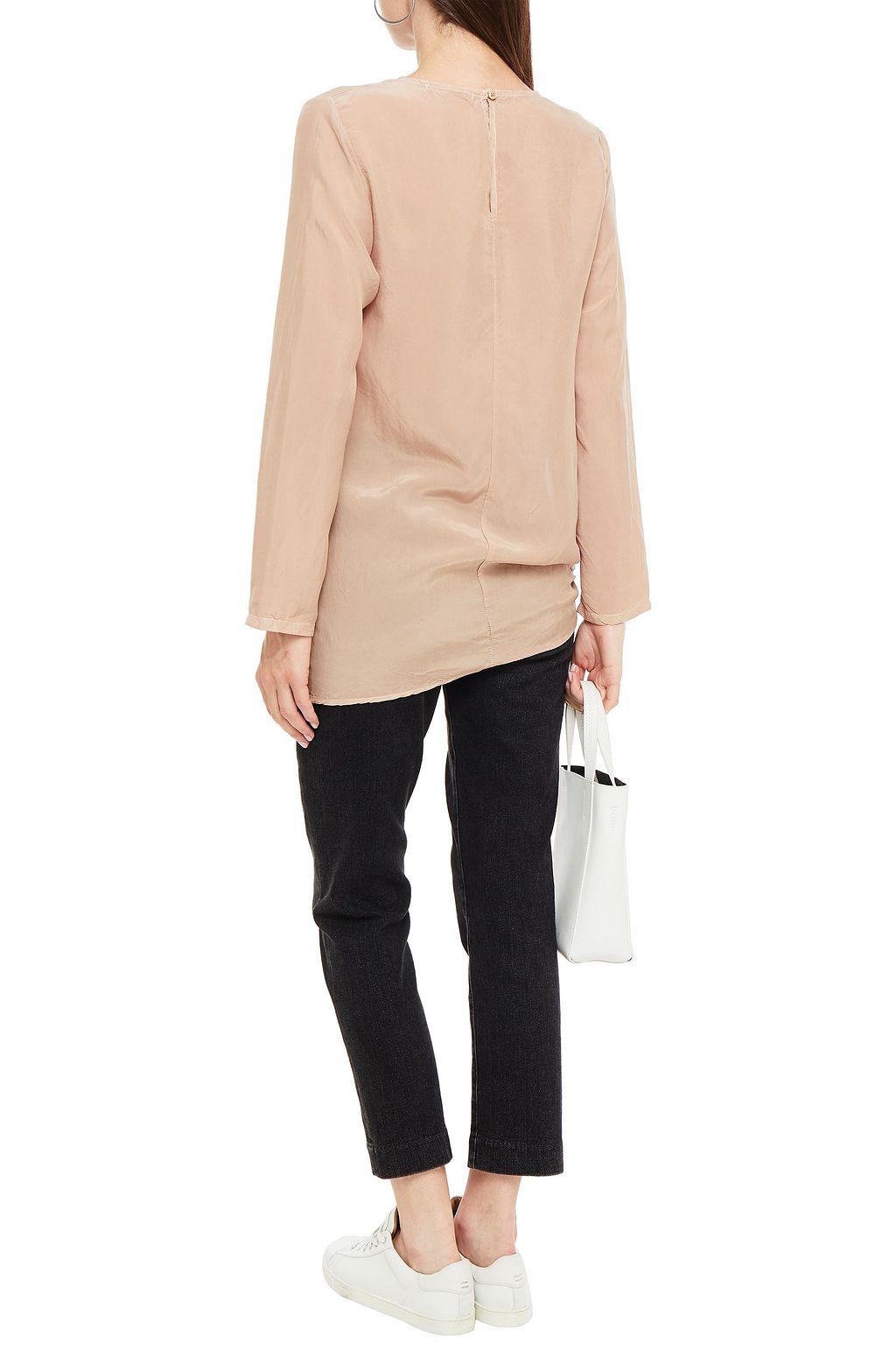 STATESIDE Knotted washed cupro top