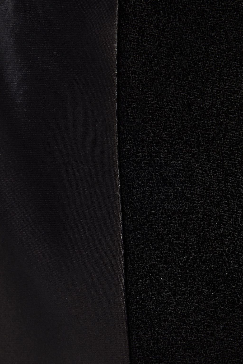 RICK OWENS Satin-trimmed wool-blend crepe slim-leg pants