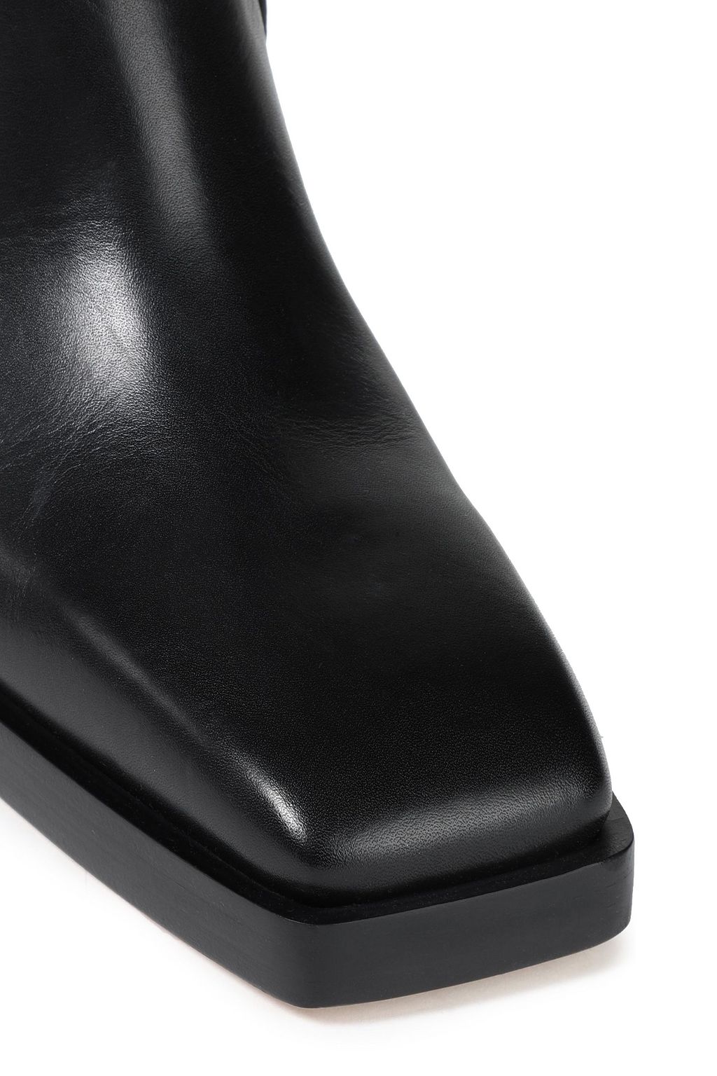 RICK OWENS Kowboy eyelet-trimmed leather wedge boots