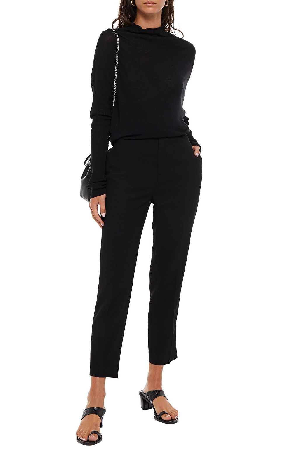 RICK OWENS Austin wool-blend crepe slim-leg pants