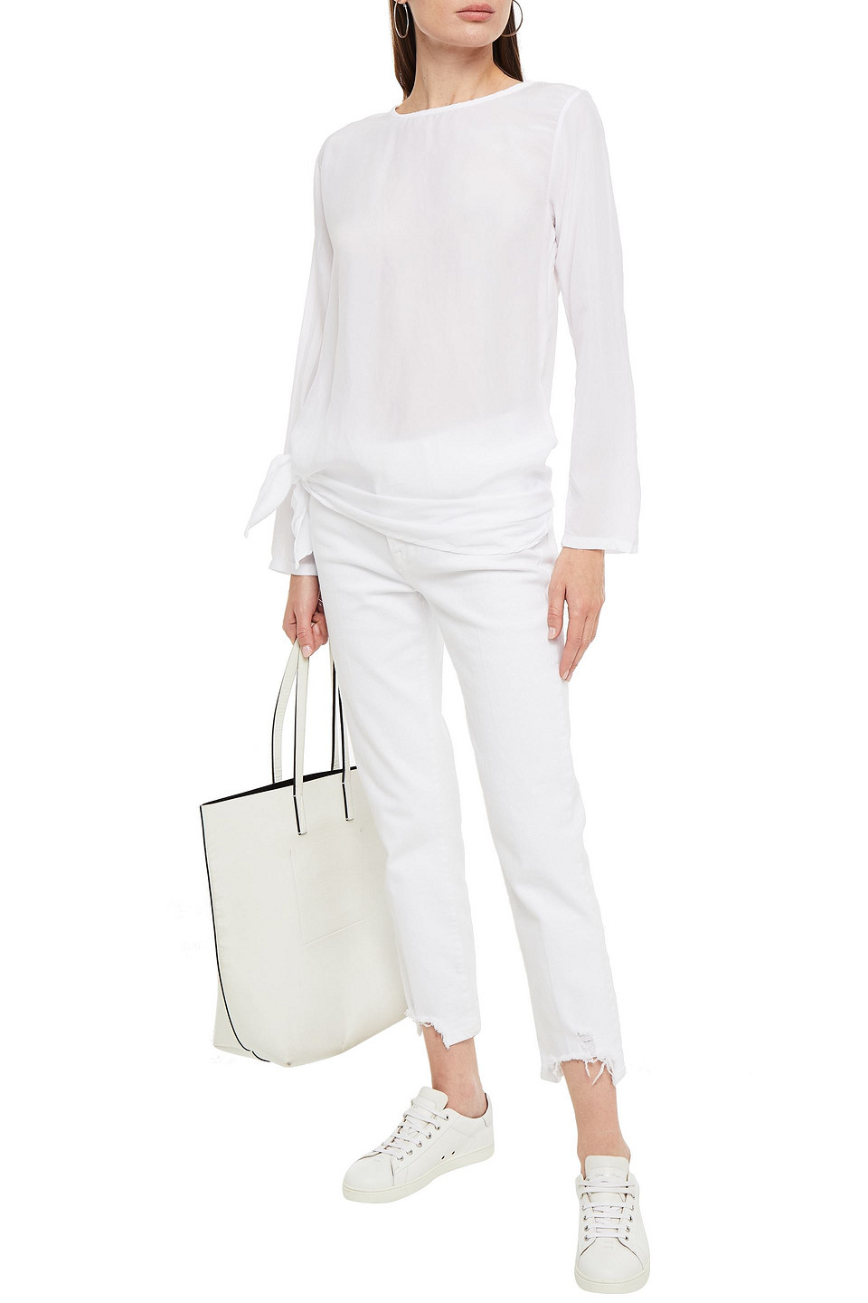 Stateside Knotted Washed Cupro Top