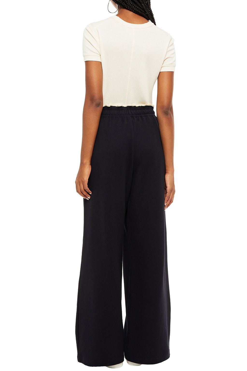MARNI French cotton-terry wide-leg pants
