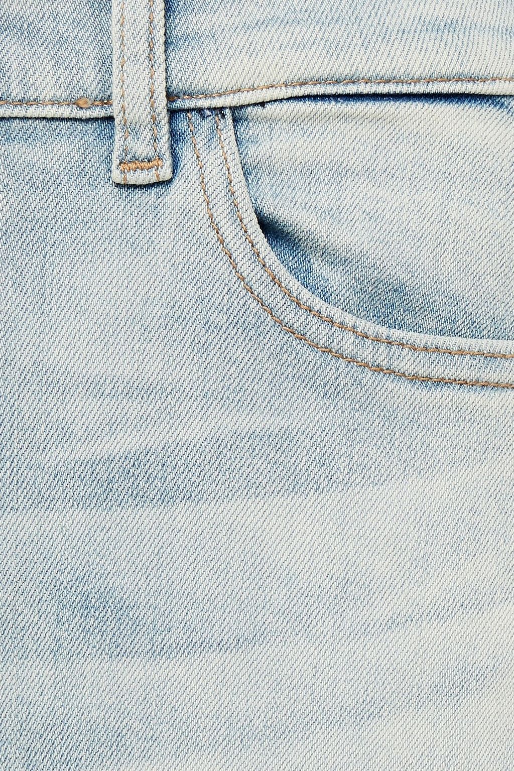 DL1961 Cropped distressed bootcut jeans