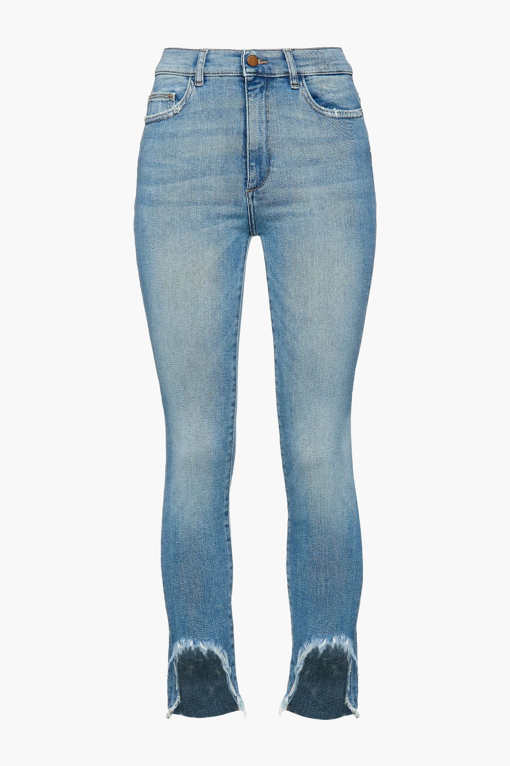 Light denim Distressed high-rise skinny 