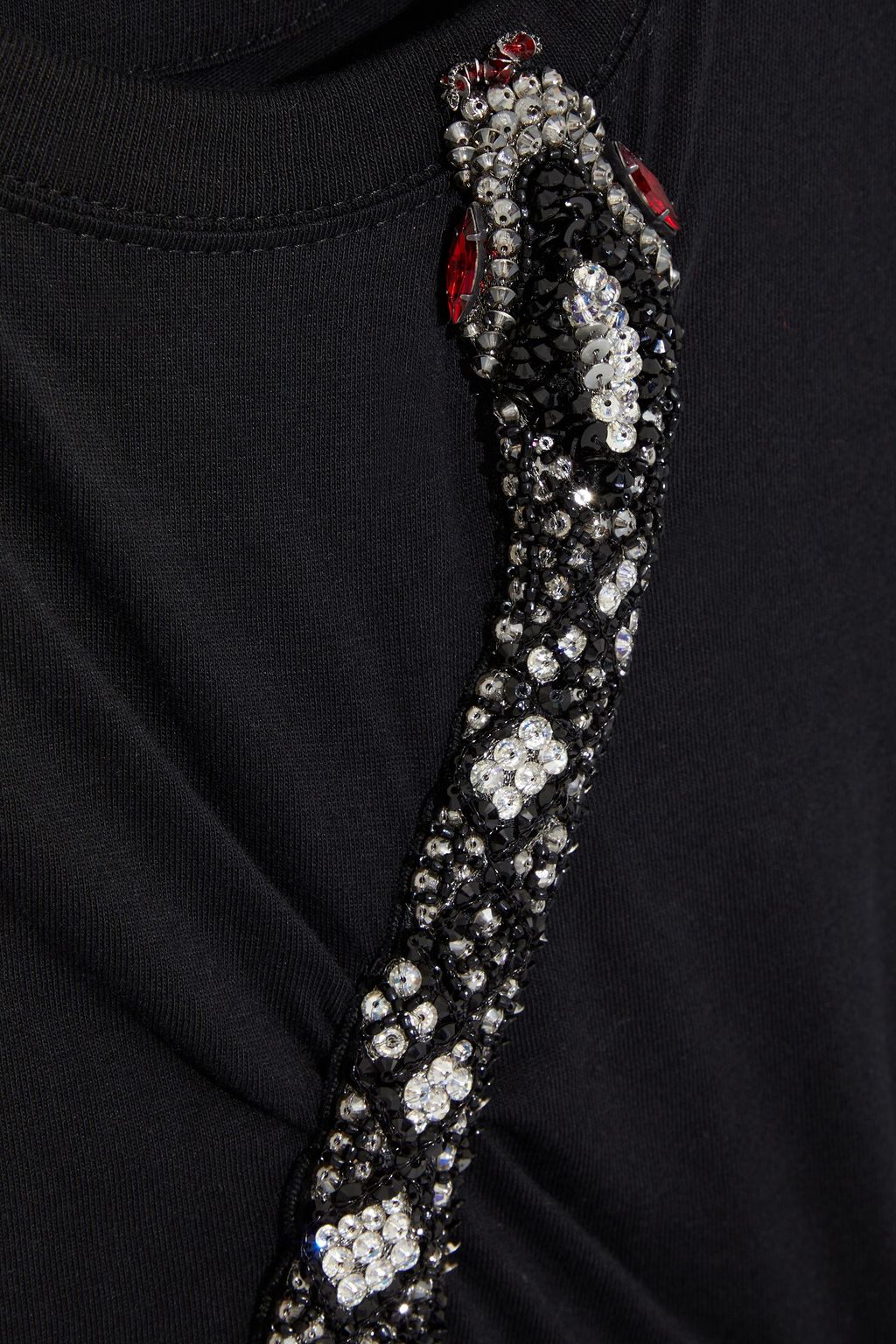 VALENTINO GARAVANI Embellished cotton-jersey T-shirt
