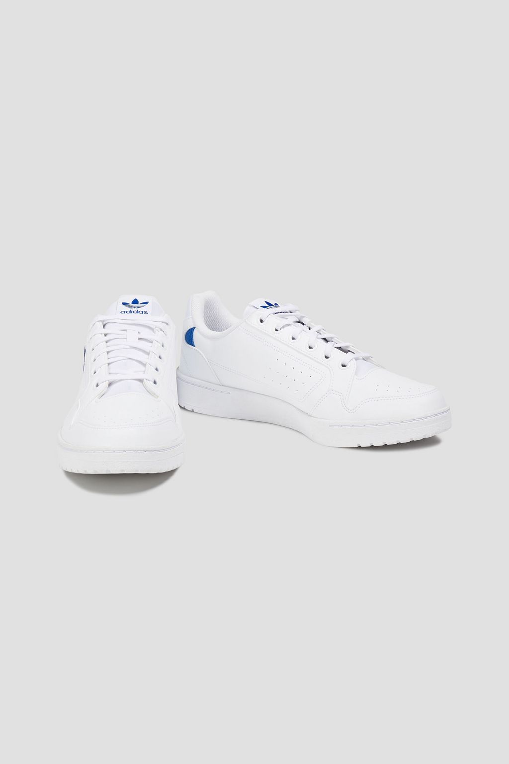 ADIDAS ORIGINALS NY 90 suede-trimmed leather sneakers