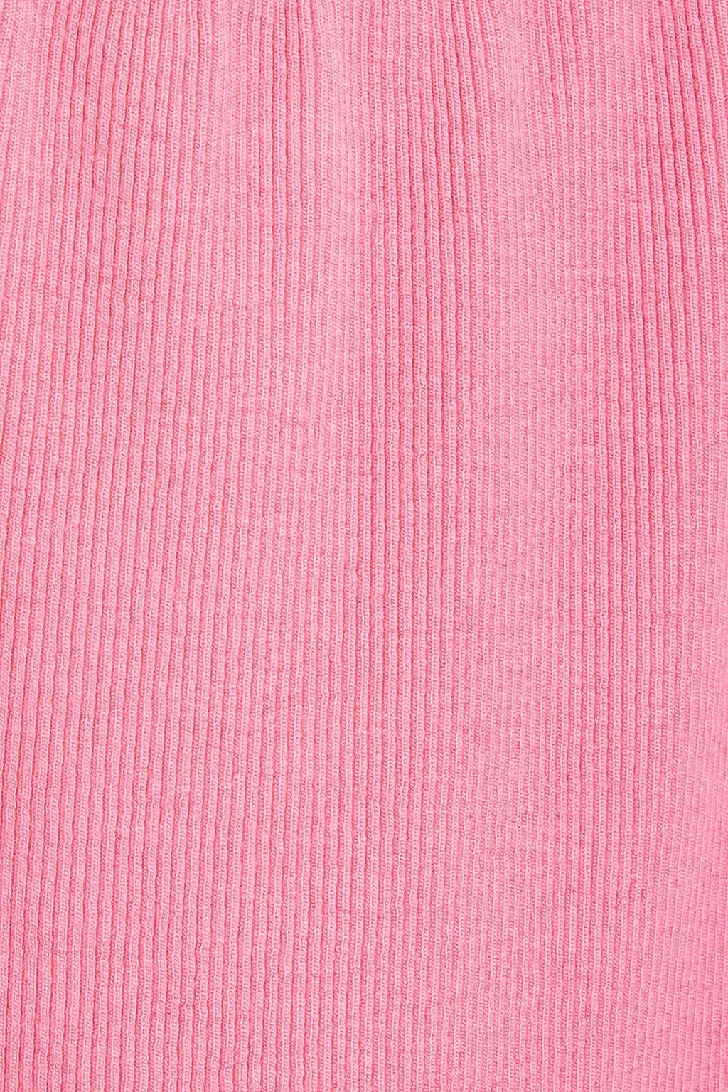 ALICE + OLIVIA Kori cropped ribbed jersey tank