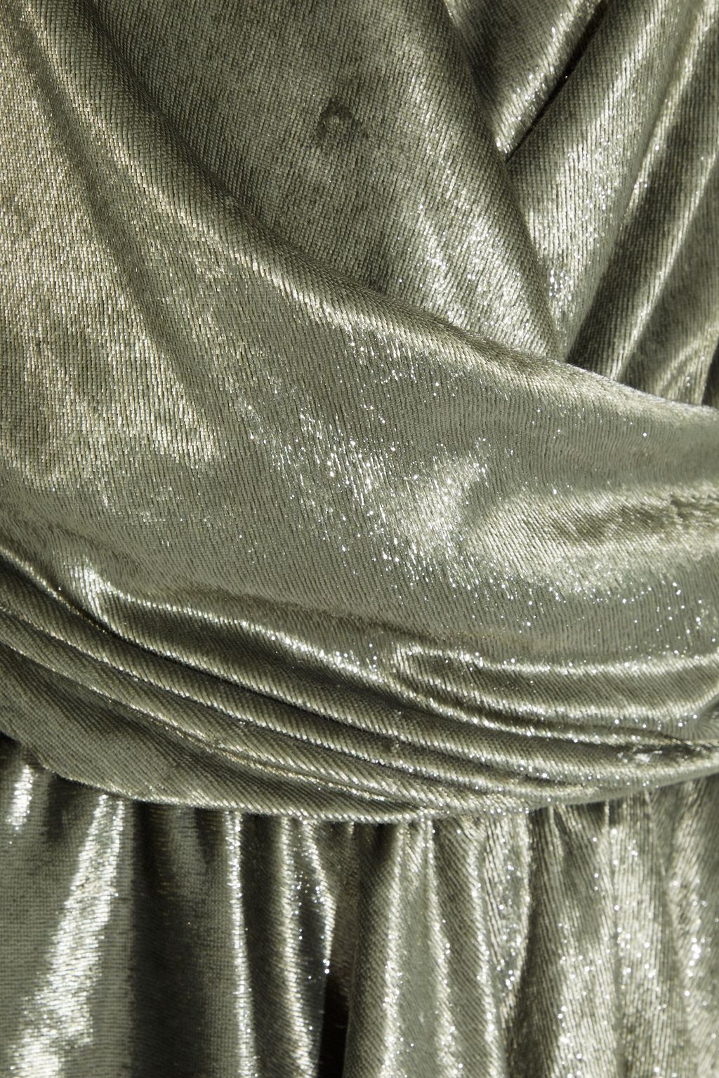 MARIA LUCIA HOHAN Nola asymmetric draped velvet mini wrap dress