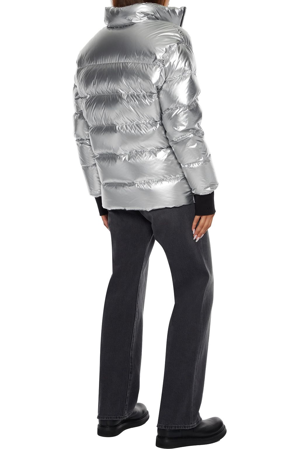 MOOSE KNUCKLES Logo-appliquéd quilted shell down jacket