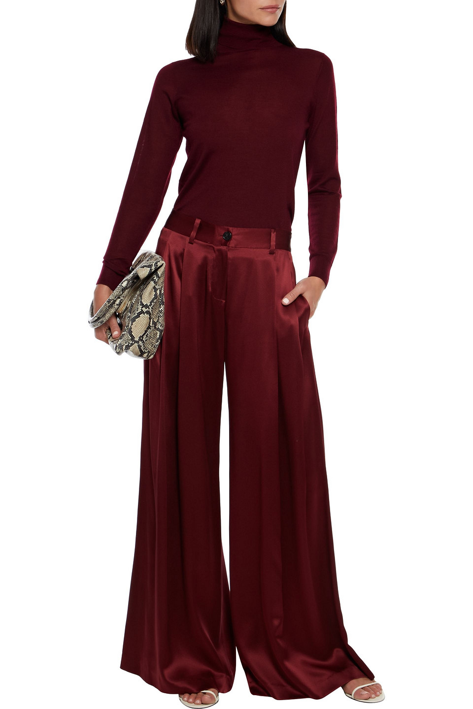 burgundy cashmere turtleneck