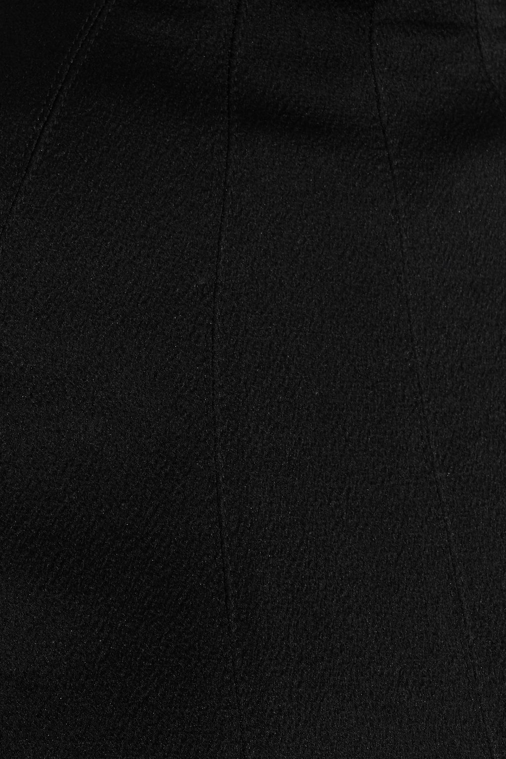 VALENTINO GARAVANI Pleated hammered-satin turtleneck top