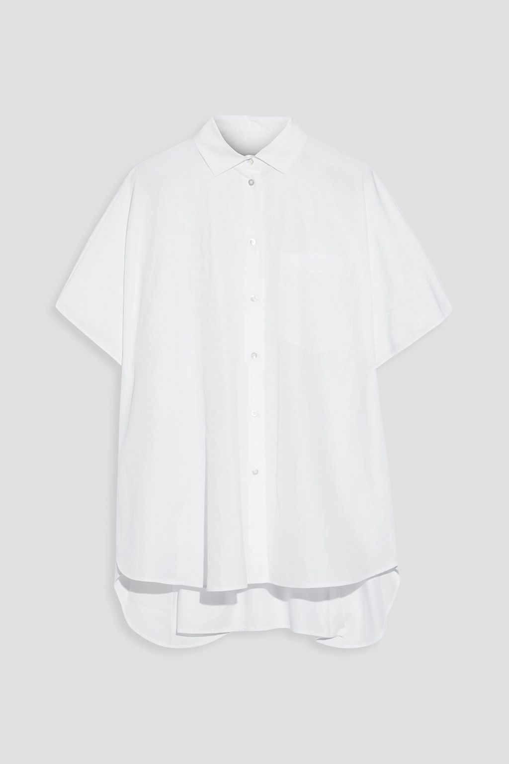 White Oversized cotton-poplin shirt 