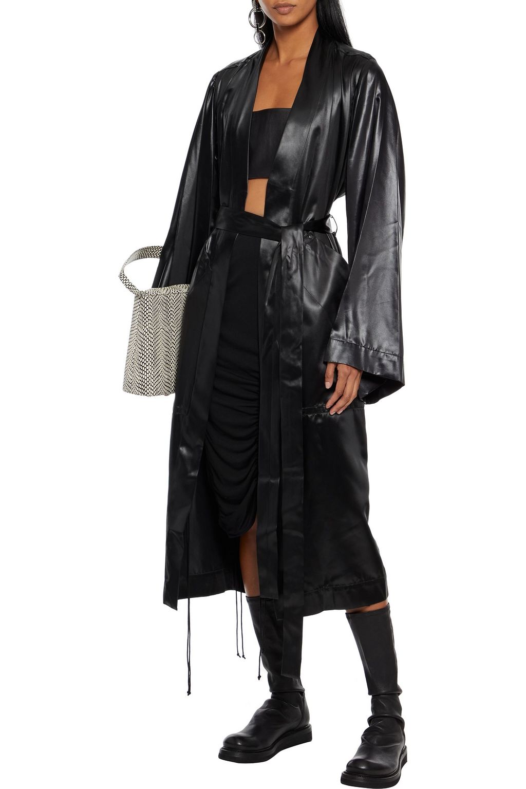 RICK OWENS Dagger satin kimono