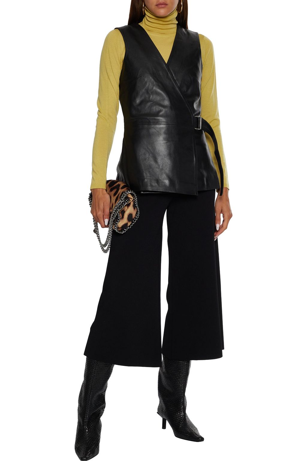 STELLA MCCARTNEY Cropped ponte wide-leg pants