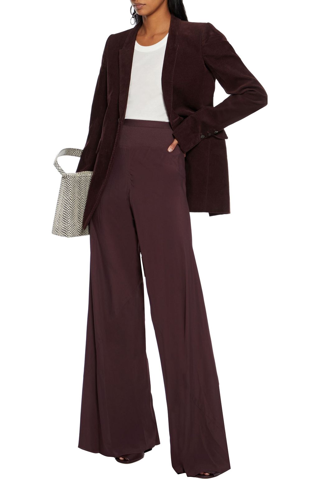 RICK OWENS Jumbo crepe de chine wide-leg pants