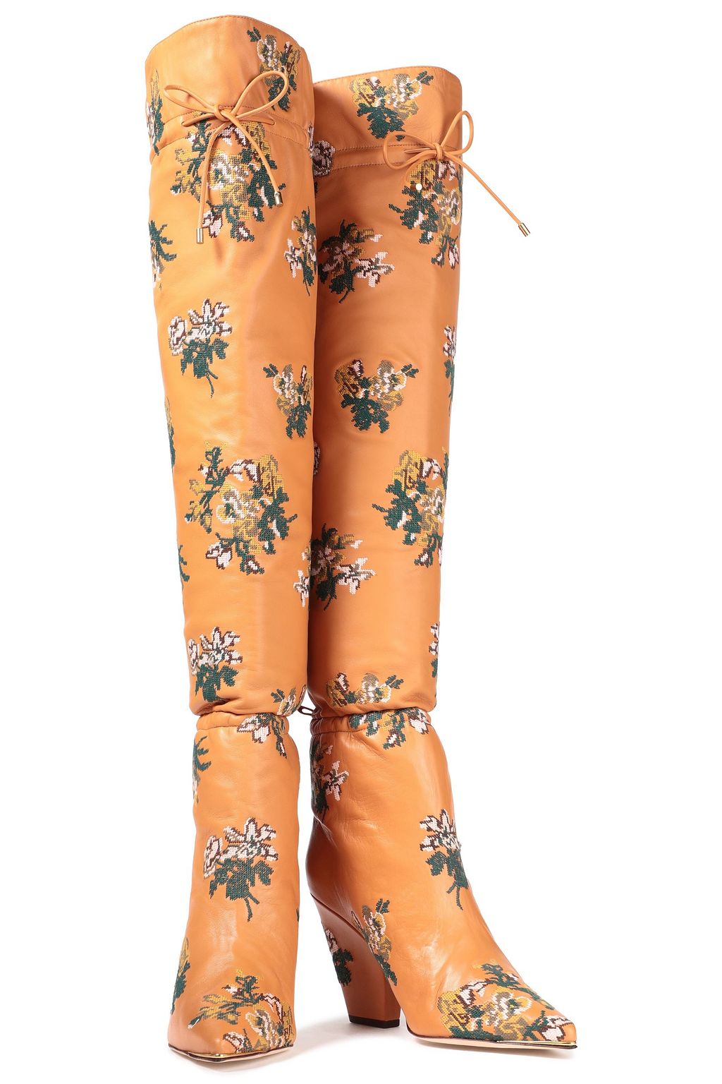 TORY BURCH Lila 90 gathered embroidered over-the-knee boots | Sale up to 70% off | THE OUTNET TORY BURCH Lila 90 gathered embroidered over-the-knee boots | Sale up to 70% off | THE OUTNET