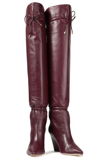 Tory burch burgundy boots cheap