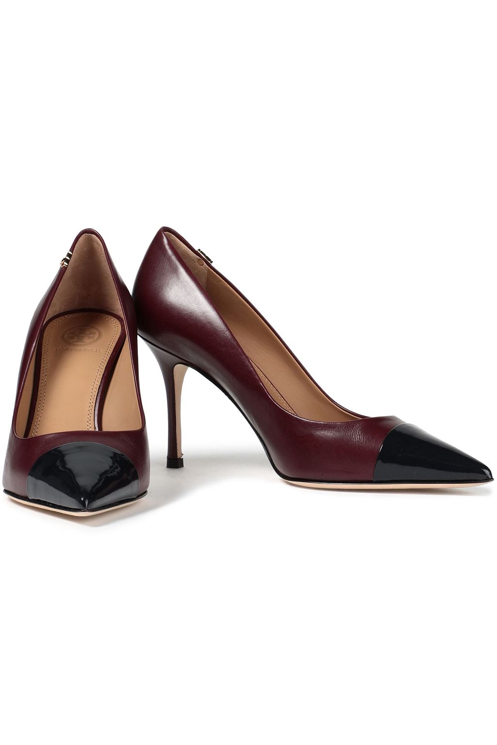 TORY BURCH Two-tone leather pumps