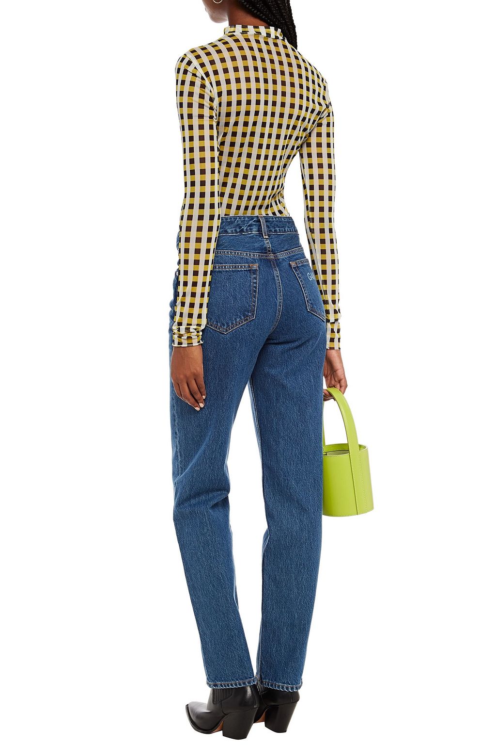 GANNI High-rise tapered jeans